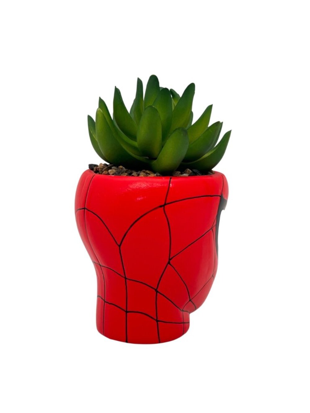 Spider-Man Planter Pot By Marvel Comics 5.5" Tall Artificial Succulent & Gravel - Picture 7 of 14